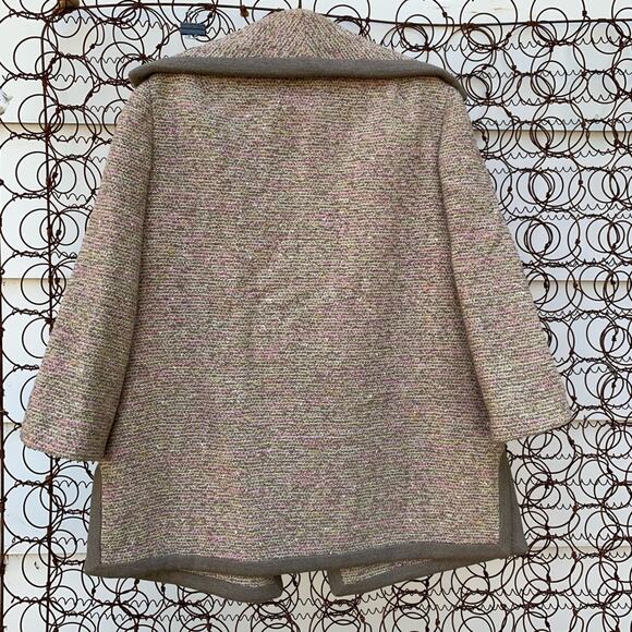 Vintage Lilli Ann Paris open front tan wool jacket - Picture 4 of 6